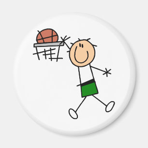 Íman Basquete de Enterrada Camisetas Verdes e presentes