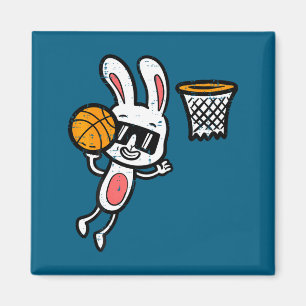 Íman basquete de enterrada do coelho da Páscoa esportes