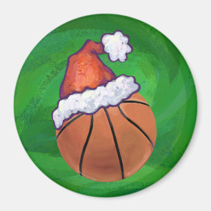 Íman Basquete de Papai Noel em Verde