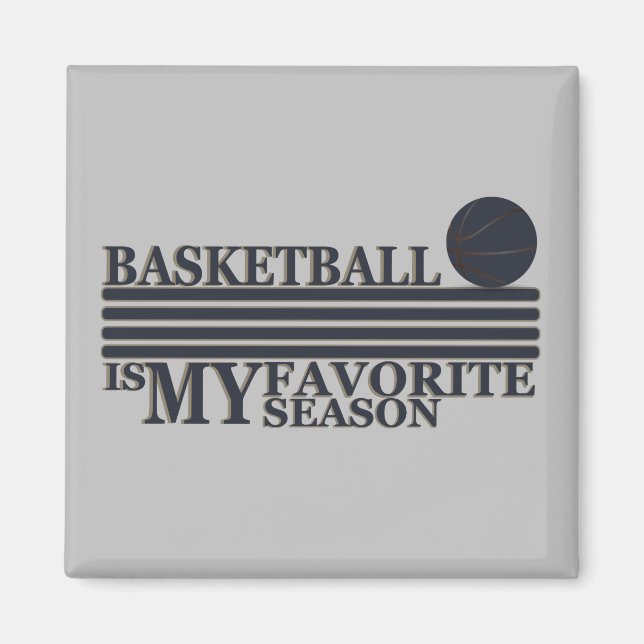 Íman Basquete é minha estação favorita com bola azul (Frente)