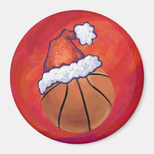 Íman Basquete em Santa Hat