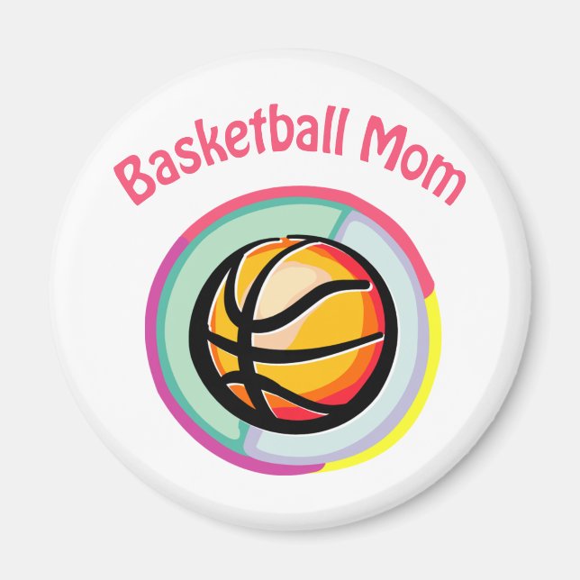 Íman Basquete Mãe Magnets (Frente)