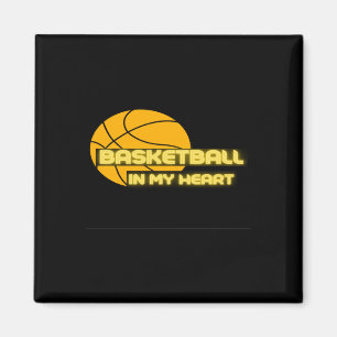 Íman Basquete No Meu Coração Engraçado S - Presente Par