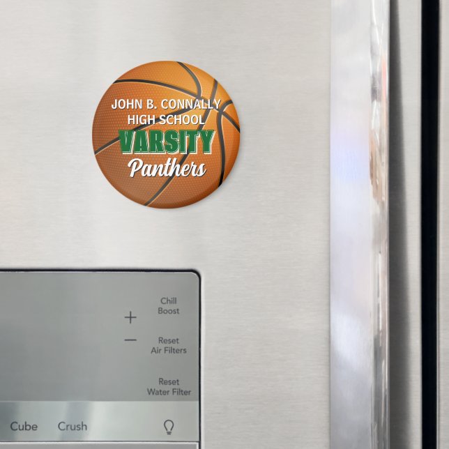 Íman Basquete Universitário Verde Personalizado Ensino  (In Situ (Fridge))