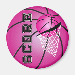 Íman Basquetebol cor-de-rosa