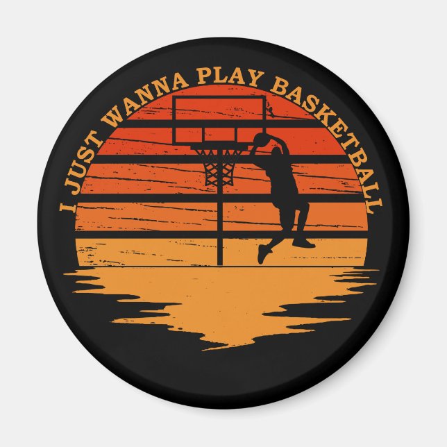 Íman basquetebol engraçado (Frente)