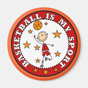 Íman Basquetebol meus camiseta e presentes do esporte