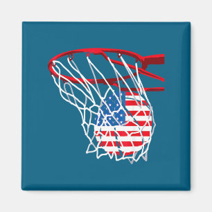Íman Basquetebol Patriótico Americano 4 De Julho Bandei