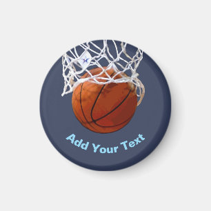 Íman Basquetebol Seu Nome Texto Mensagem Slogan Persona