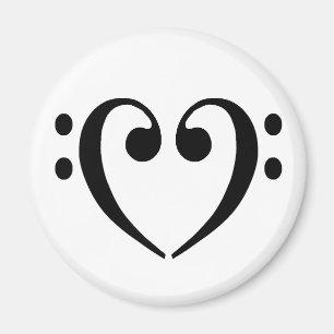 Íman Bass Clef Heart