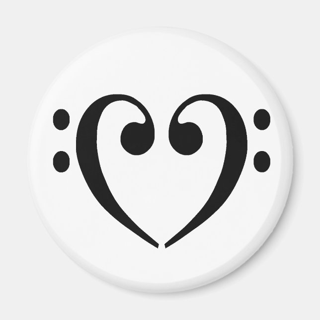 Íman Bass Clef Heart (Frente)