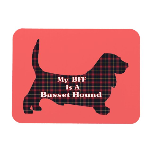 Íman Basset Hound BFF (Horizontal)
