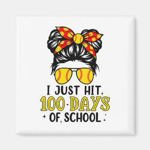 Íman Basta Atingir Feliz 100 Dias De Softball Escolar M