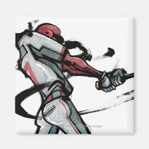 Íman Bastão de balanço do jogador de beisebol, vista