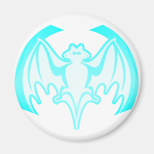 Íman Bat Cyan Inv The MUSEUM Zazzle Gifs