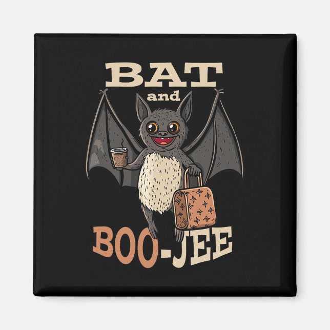 Íman Bat E Boojee Boujee Halloween Truque Ou (Frente)