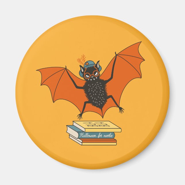 Íman Bat Granny Librarian Cute Book Lover (Frente)