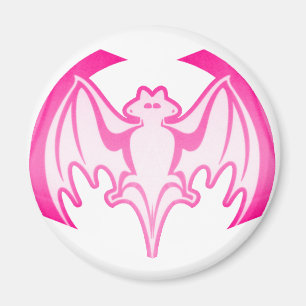 Íman Bat Magenta Inv The MUSEUM Zazzle Gifts