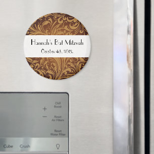 Íman Bat Mitzvah - Paisley Persa, Swirls - Brown