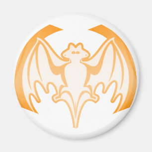 Íman Bat Orange Inv The MUSEUM Zazzle Gifts