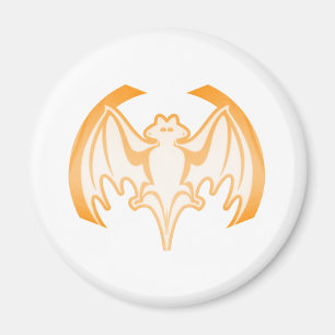 Íman Bat Orange Inv The MUSEUM Zazzle Gifts
