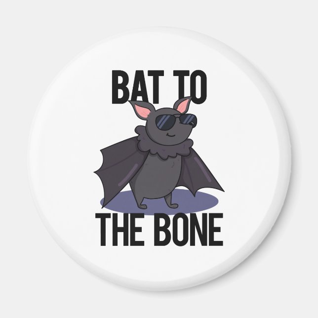 Íman Bat To Bone Funny Animal Pun (Frente)
