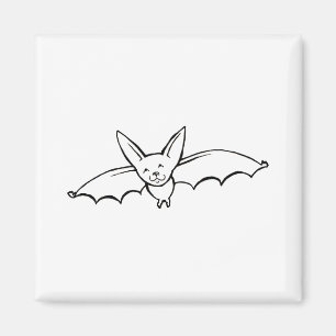Íman Bat Voador - arte de desenho de tinta original div