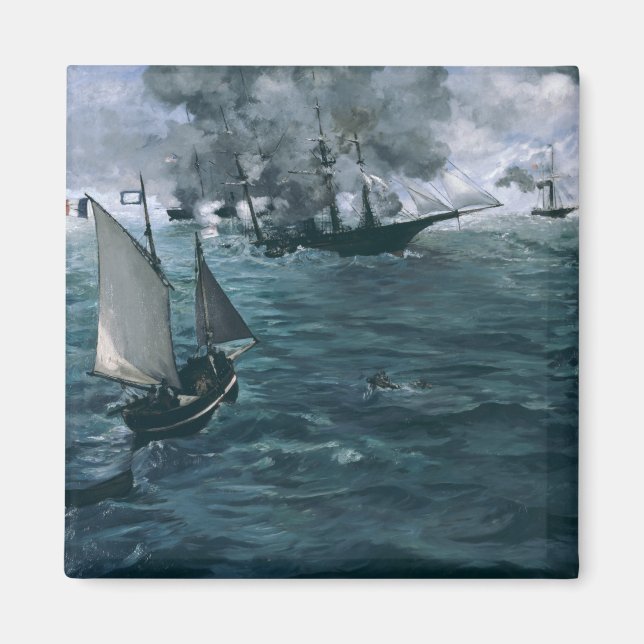 Íman Batalha de USS Kearsarge e CSS Alabama, por Manet (Frente)