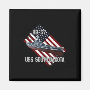 Íman Batalhão Uss Dakota do Sul Bb-57 &amp; Guerra de C