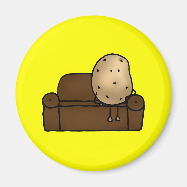 Íman Batata de sofá engraçada (Frente)