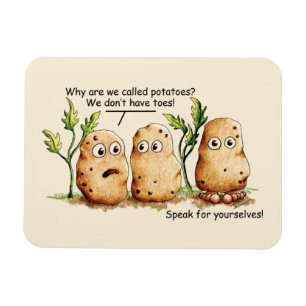Íman Batatas de Cuta têm Toes Engraçados Batata