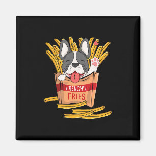 Íman Batatas Fritas - Bulldog Francês Comida Rápida Amo