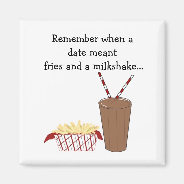 Íman Batatas Fritas e um Milkshake (Frente)