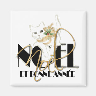Íman Bate-papo Blanc, Noël e Bonne Année