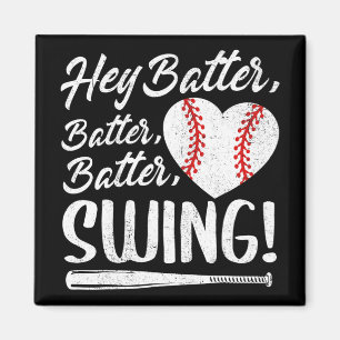 Íman Batedor Swing Baseball Coração Mãe Mulher Fofa