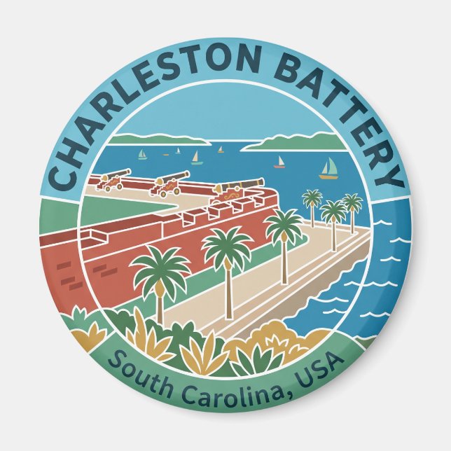 Íman Bateria de Charleston EUA (Frente)