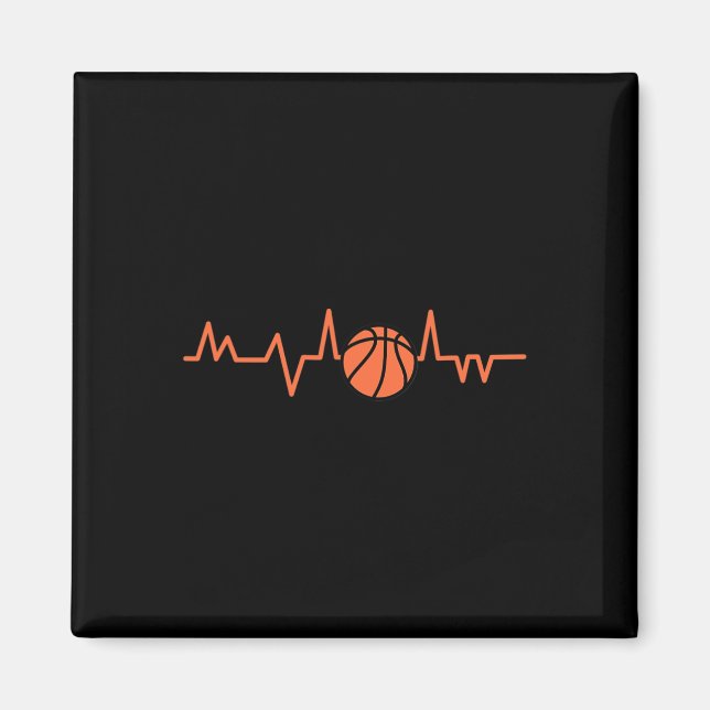 Íman Bateria de Coração de Basquete - 1 (Frente)