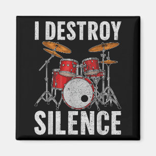 Íman Bateria Percussionista Bateristas Eu Destruo Silên