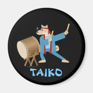 Íman Baterista de Taiko do cão dos desenhos animados d