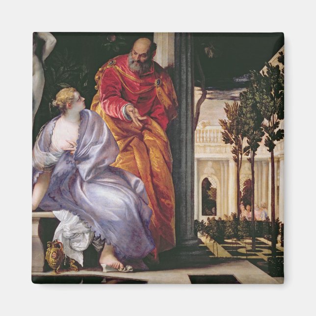 Íman Bathsheba Bathing, c.1575 (óleo na canvas) (Frente)