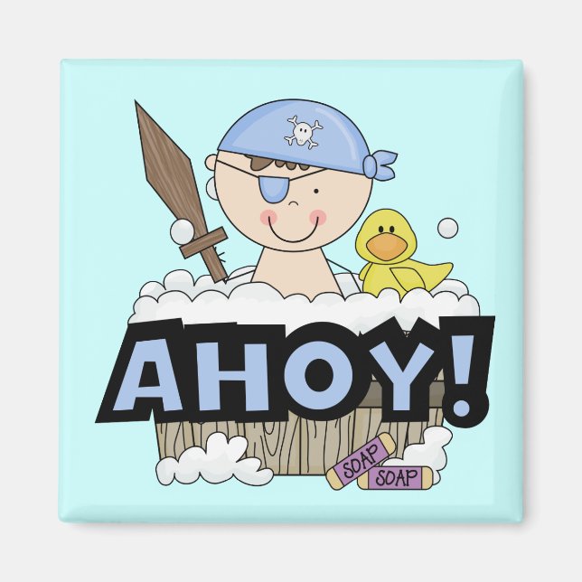 Íman Bathtub Pirates - Camisetas e presentes para menin (Frente)