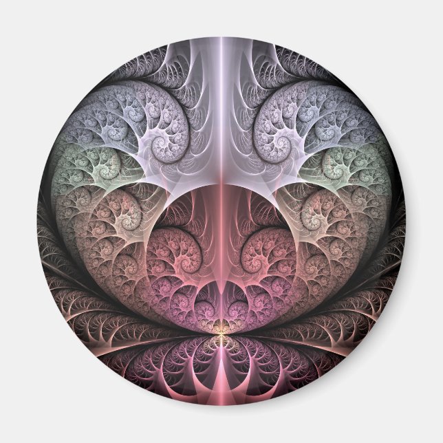 Íman Batida do Coração, Arte Fractal de Fantasia Surrea (Frente)