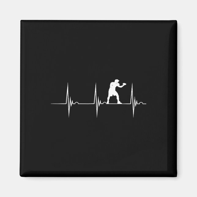 Íman Batimento Cardíaco de Boxe Ekg Pulso Boxeador Luva (Frente)