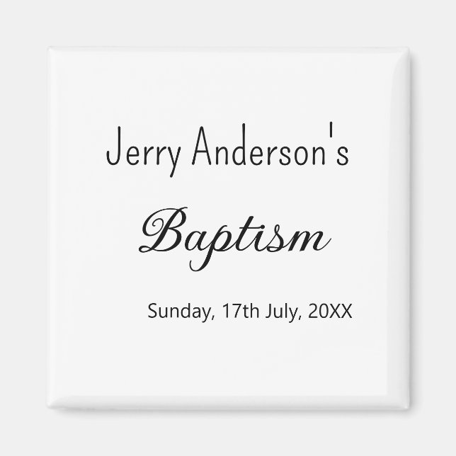 Íman Batismo católico crianças modernas e simples QR mí (Frente)