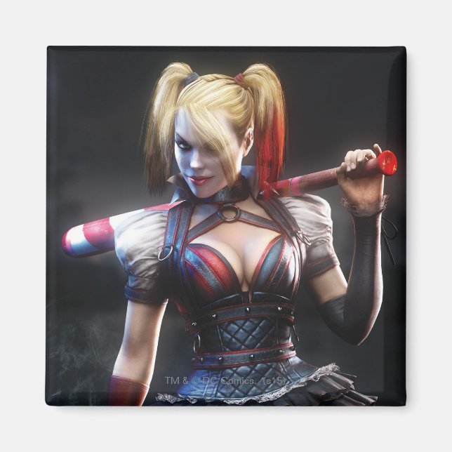 Íman Batman Arkham Knight | Harley Quinn com Bat (Frente)