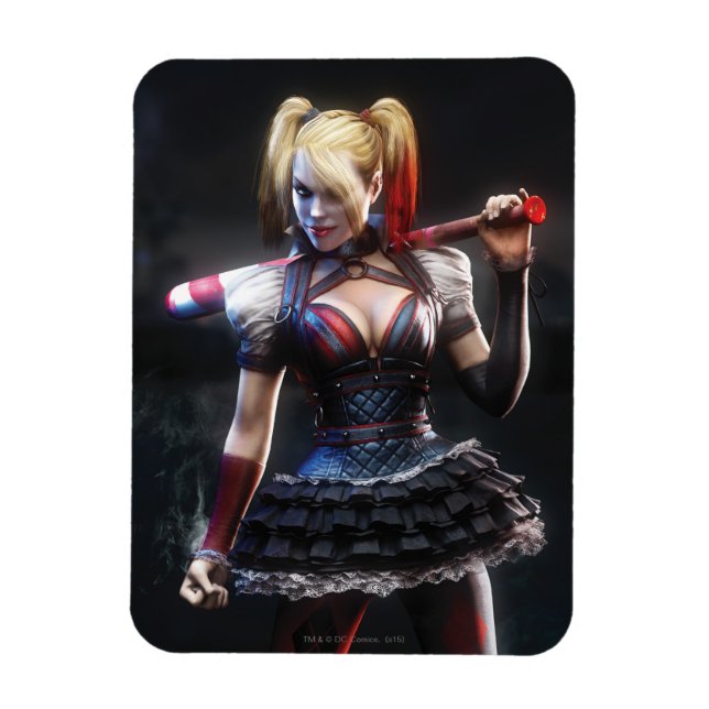 Íman Batman Arkham Knight | Harley Quinn com Bat (Vertical)
