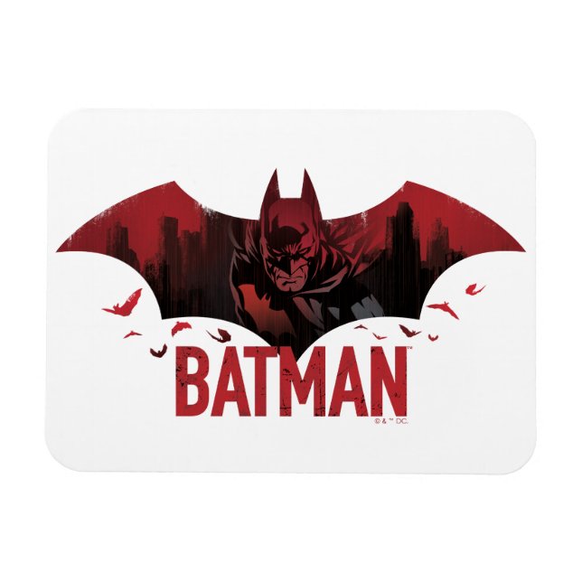 Íman Batman Crimson Ícone de Gotham (Horizontal)