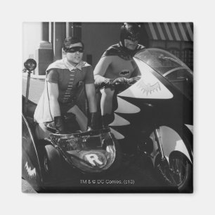 Íman Batman e Robin no Batcycle