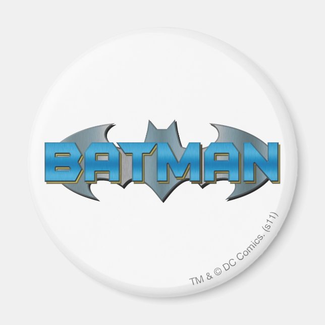 Íman Batman | Logotipo do nome azul (Frente)