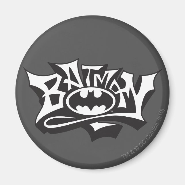 Íman Batman | Logotipo do nome do Grafite (Frente)